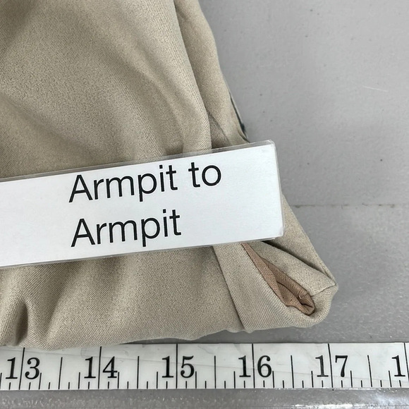 Lavand Dress Sheath Tan Sleeveless Tree Print Watercolor Size Medium - Picture 13 of 16